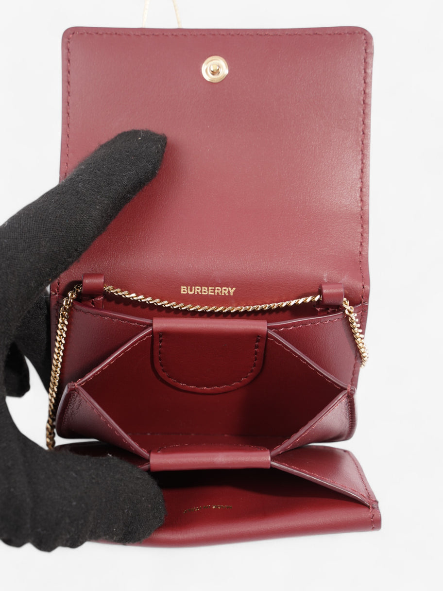 Burberry Card Holder Bag Burgundy Leather Image 8