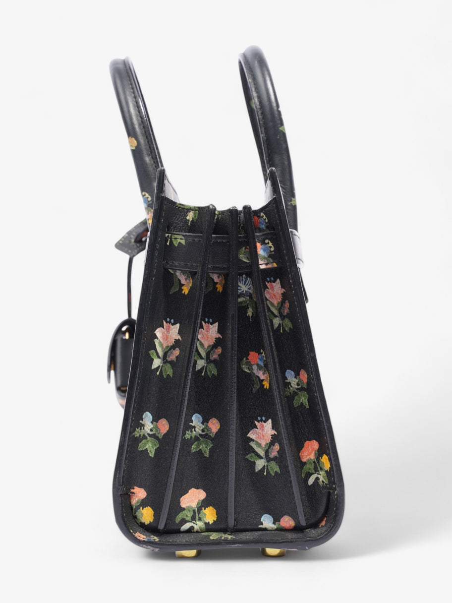 Saint Laurent Sac De Jour Black / Floral Leather Nano Image 3