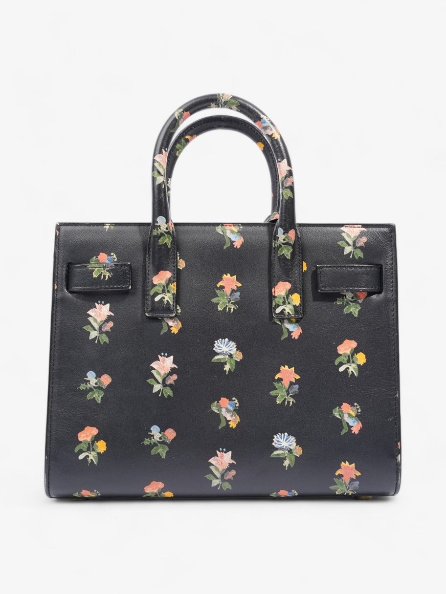 Saint Laurent Sac De Jour Black / Floral Leather Nano Image 4