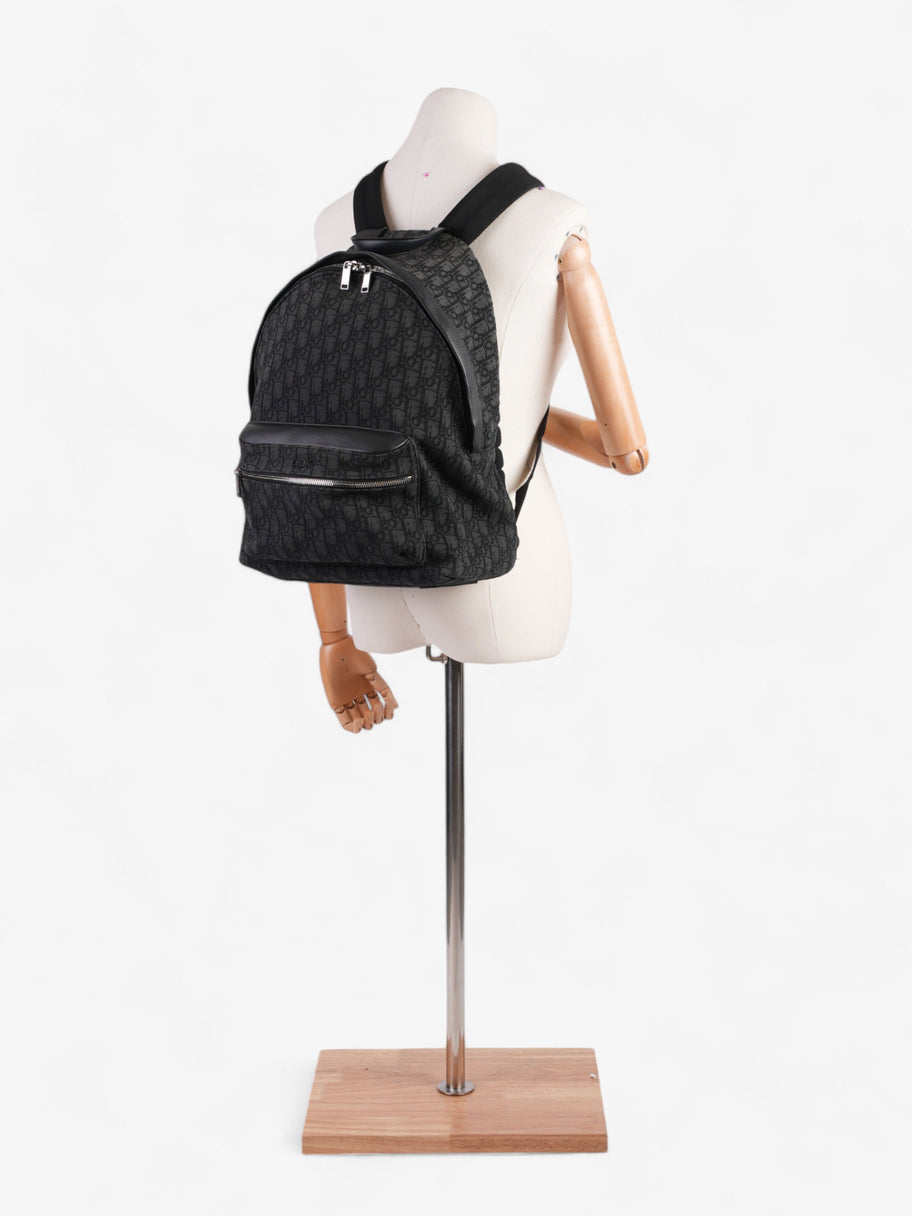 Christian Dior Trotter Backpack Black Oblique Canvas Image 2