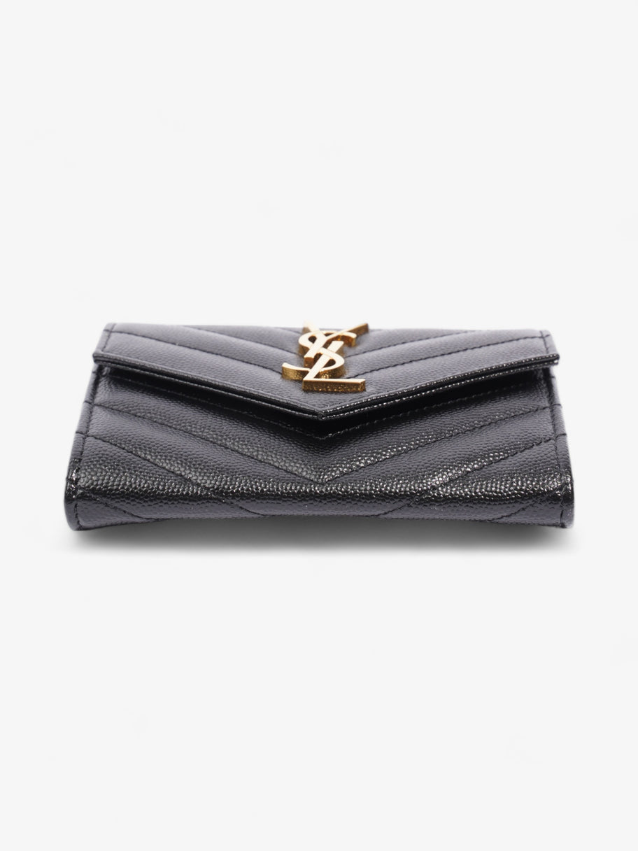 Saint Laurent Mini Envelope Wallet Black Grained Leather Image 5