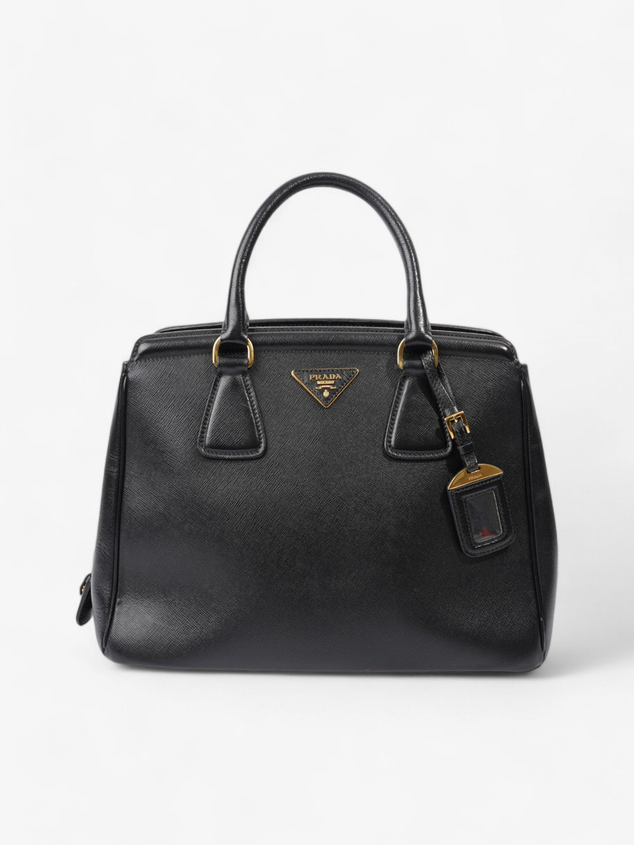 Prada Parabole Shopping Tote Black Saffiano Leather Image 1