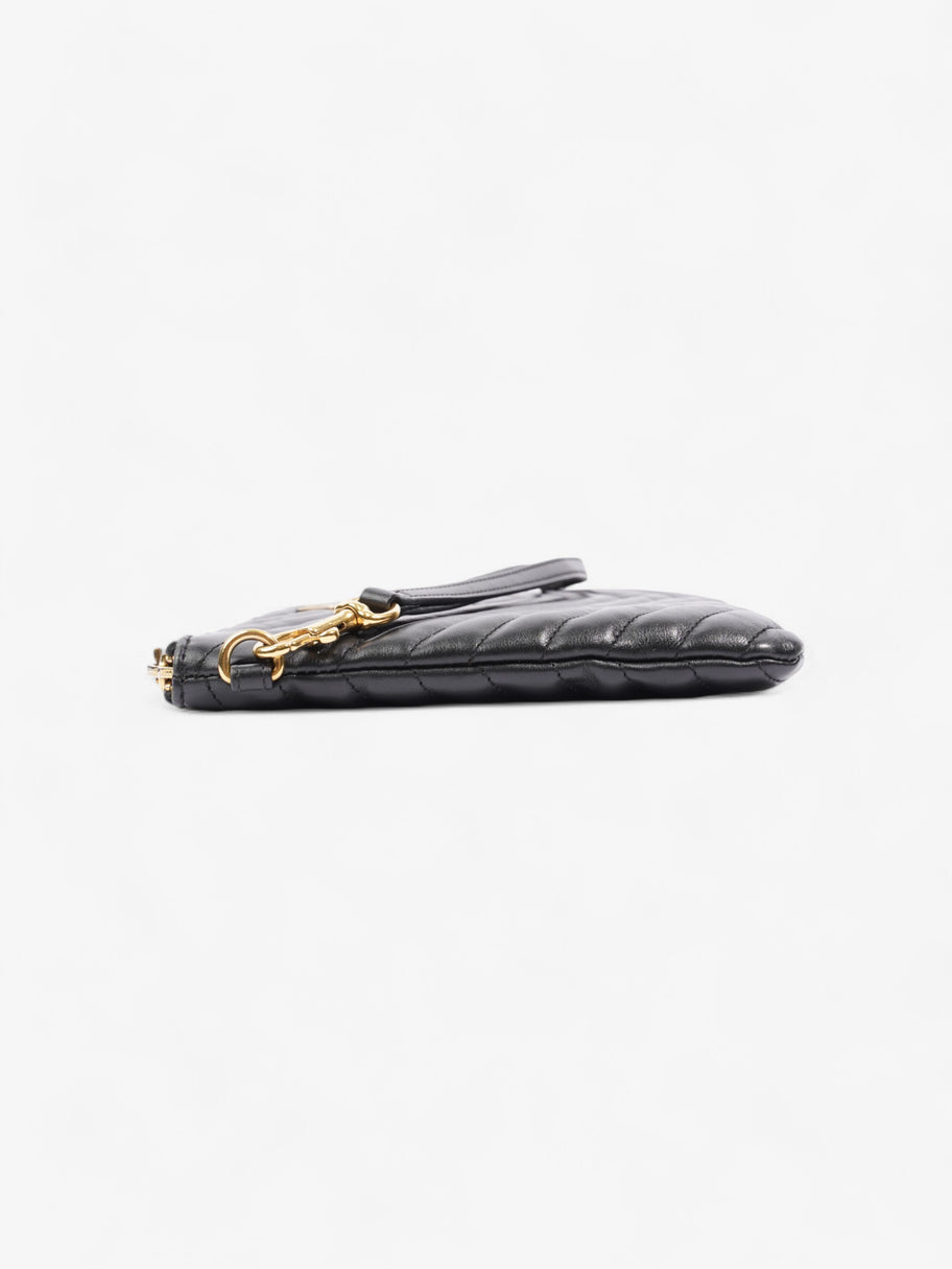 Saint Laurent Cassandre Wristlet Black Matelasse Leather Image 4