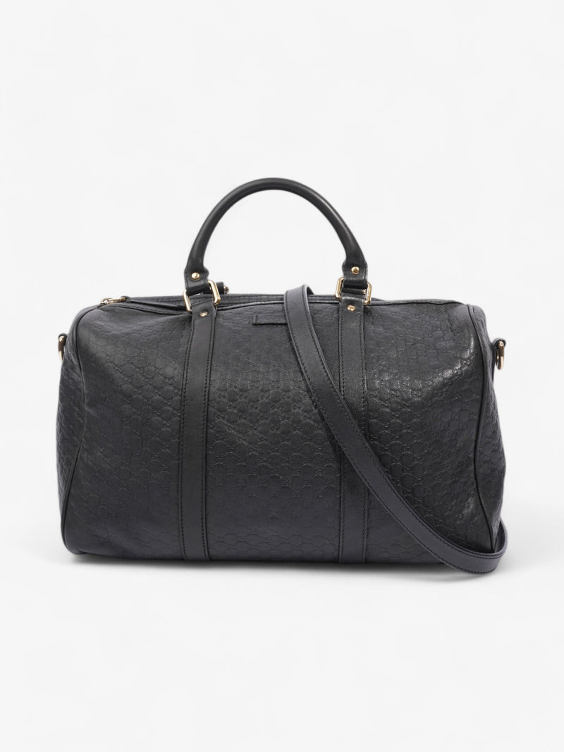  Gucci Boston Bag Black Guccissima Embossed Leather