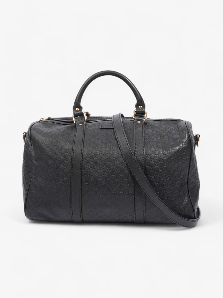 Gucci Boston Bag Black Guccissima Embossed Leather Image 1