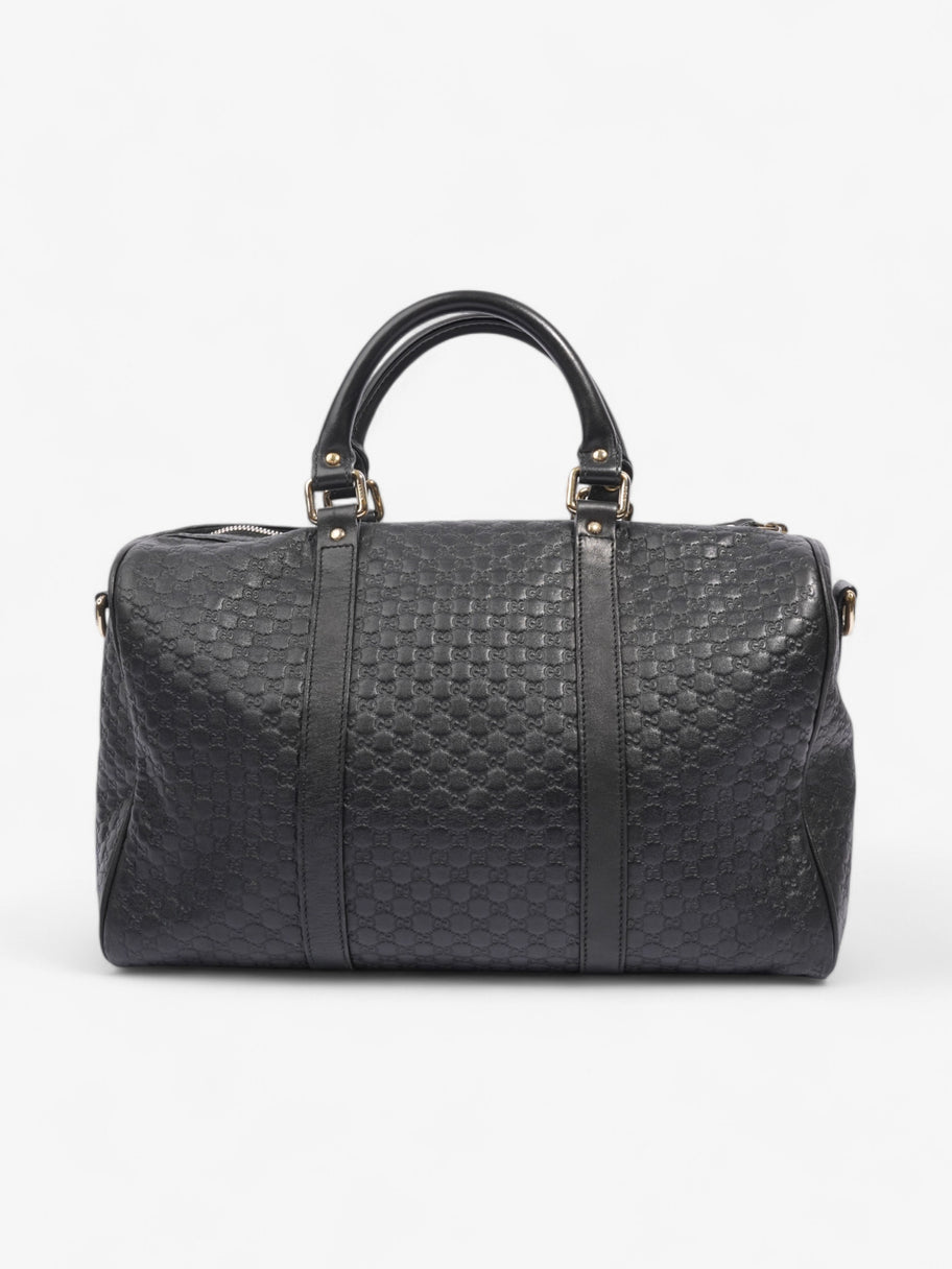 Gucci Boston Bag Black Guccissima Embossed Leather Image 4