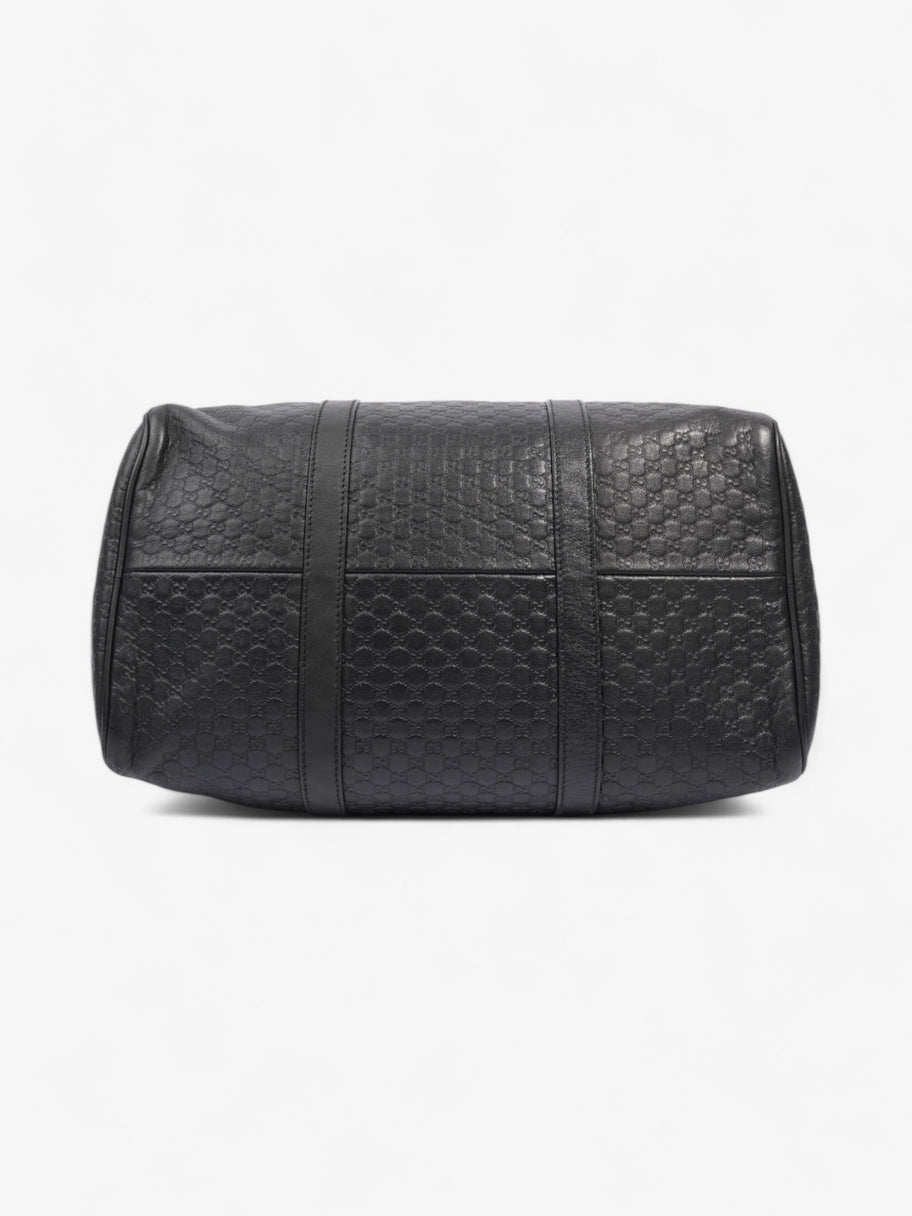 Gucci Boston Bag Black Guccissima Embossed Leather Image 6