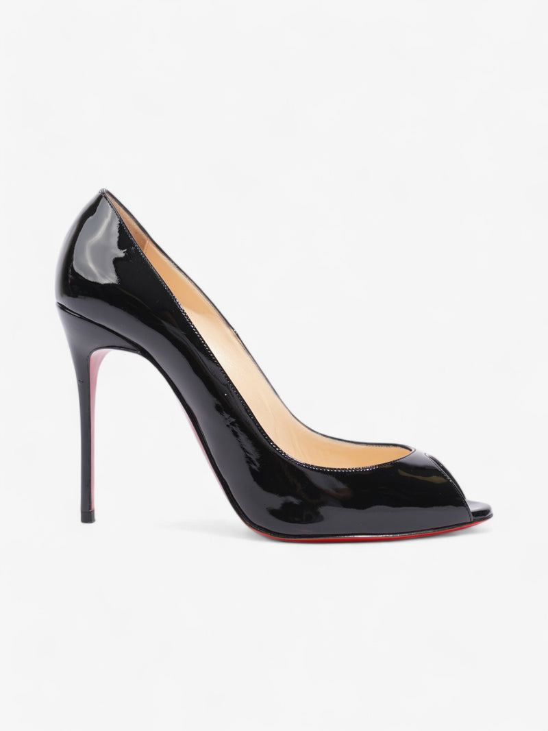  Christian Louboutin Demi You Peep Toe 100 Black Patent Leather EU 40 UK 7