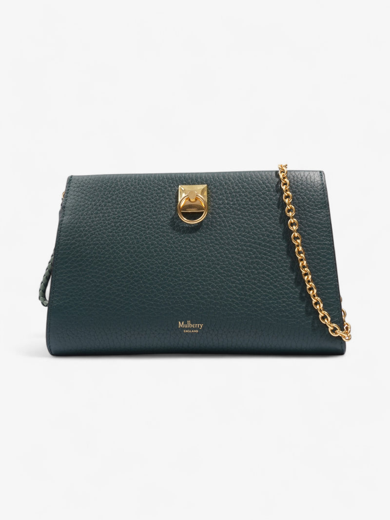  Mulberry Iris Wallet on Chain Mulberry Green Grained Leather