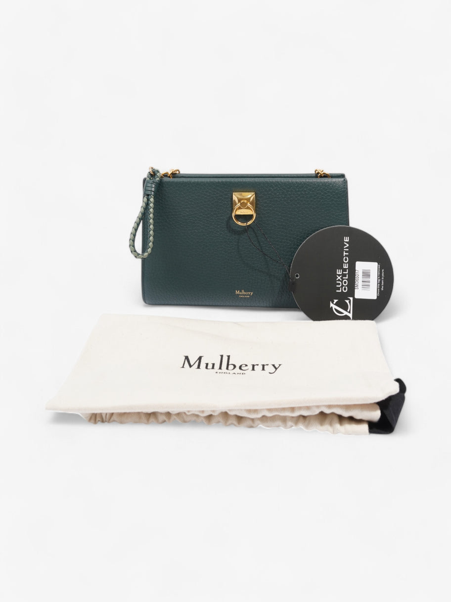 Mulberry Iris Wallet on Chain Mulberry Green Grained Leather Image 8