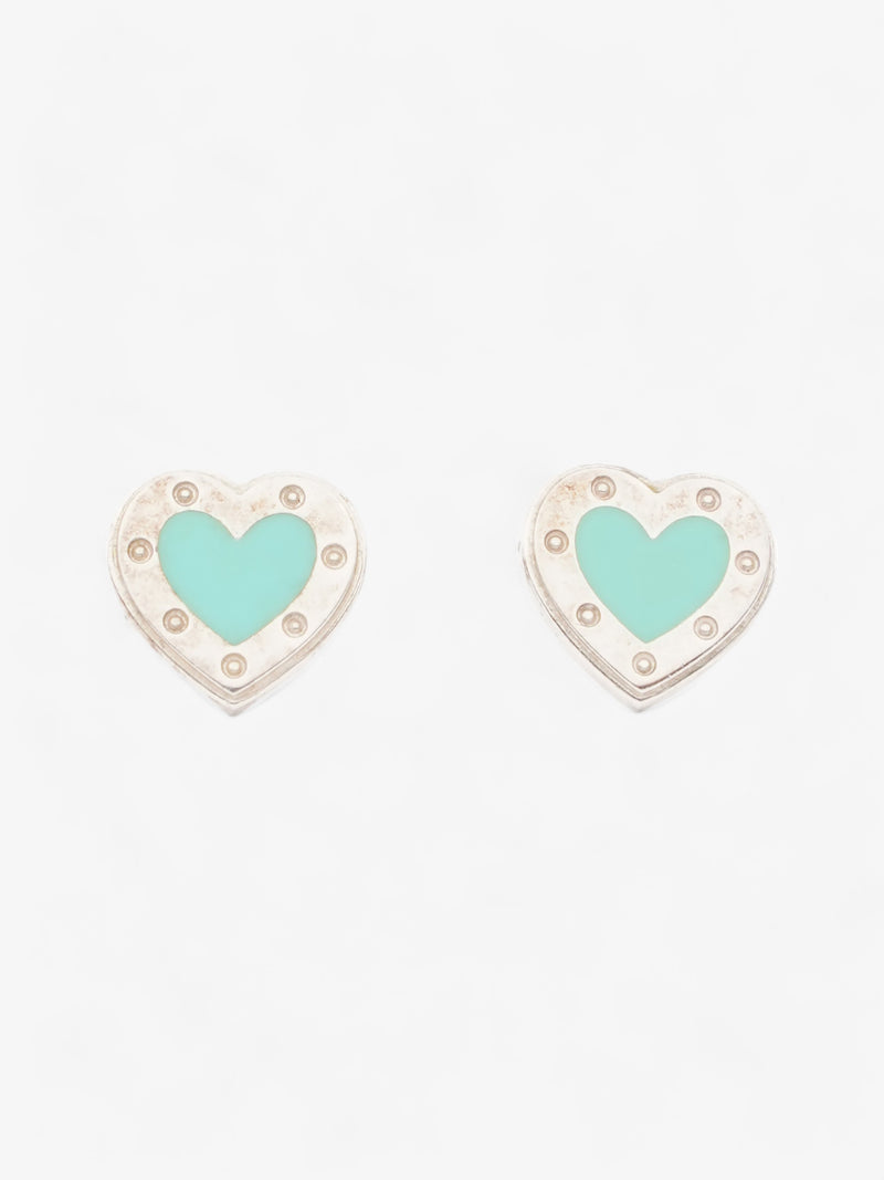  Tiffany and Co Return To Tiffany Love Heart Earrings Silver / Tiffany Blue Silver Sterling