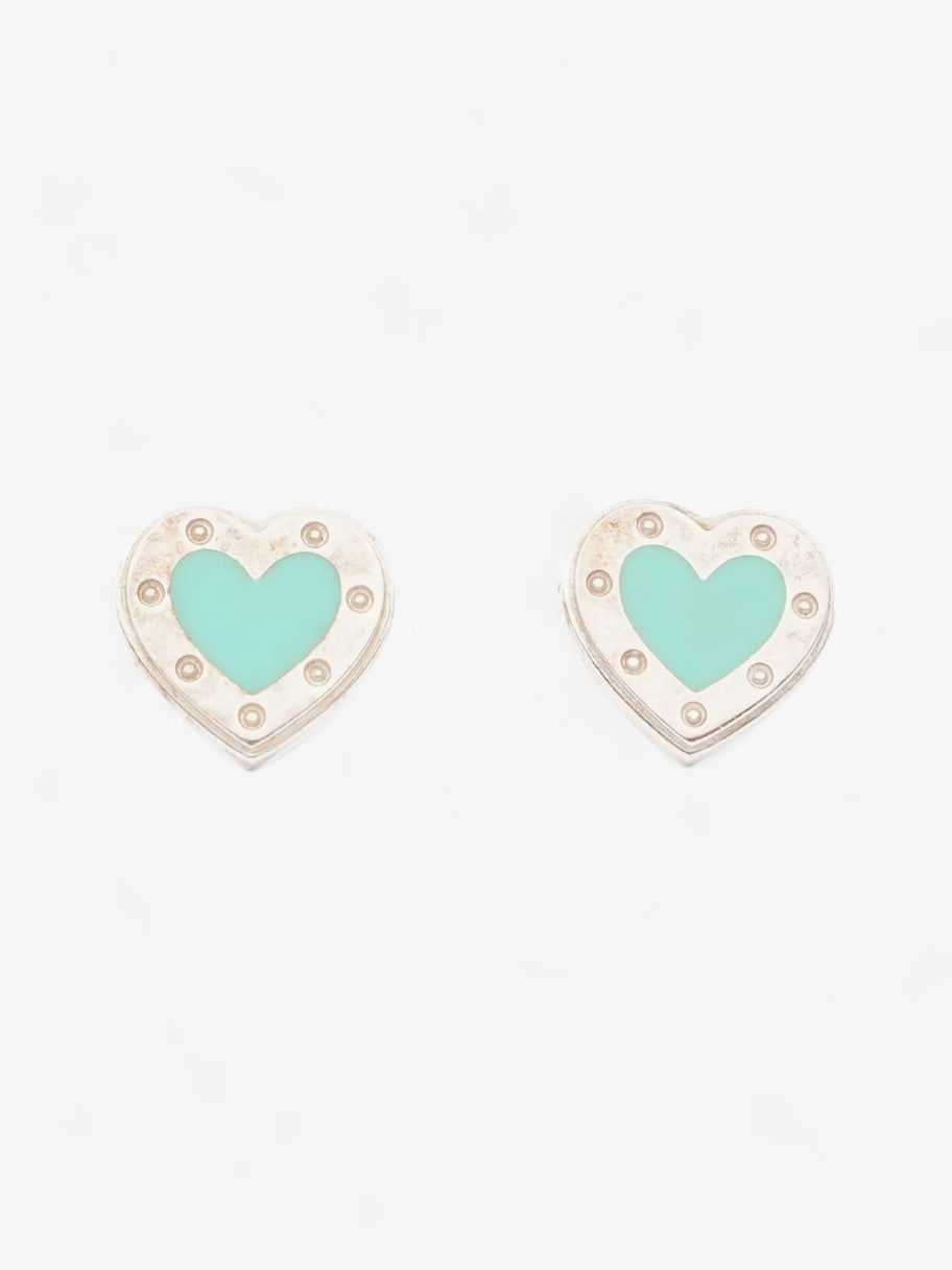 Tiffany and Co Return To Tiffany Love Heart Earrings Silver / Tiffany Blue Silver Sterling Image 1