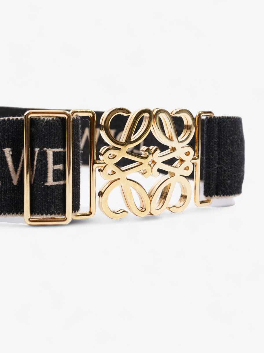 Loewe Anagram Belt Black / White / Gold Elastic 85.5cm Image 3