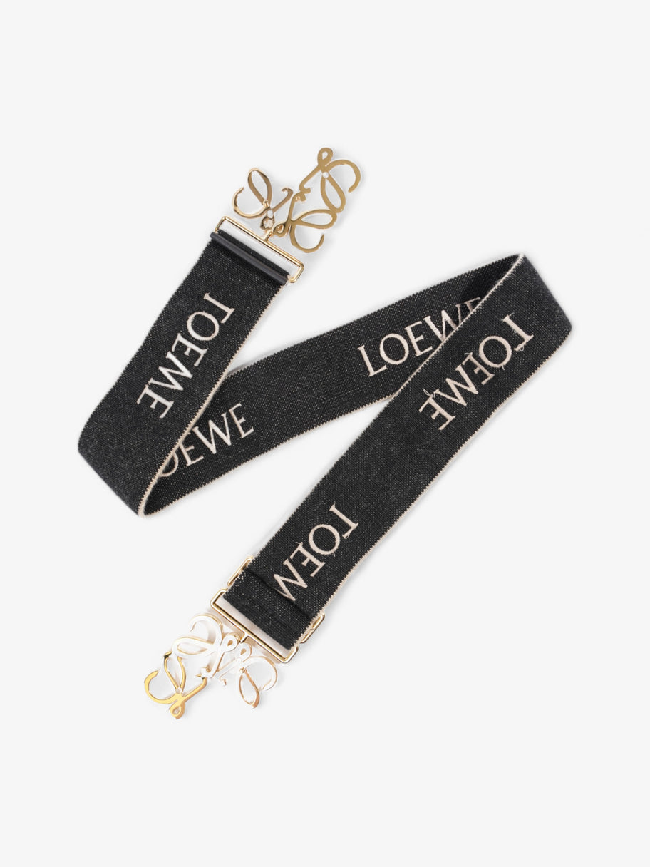 Loewe Anagram Belt Black / White / Gold Elastic 85.5cm Image 4