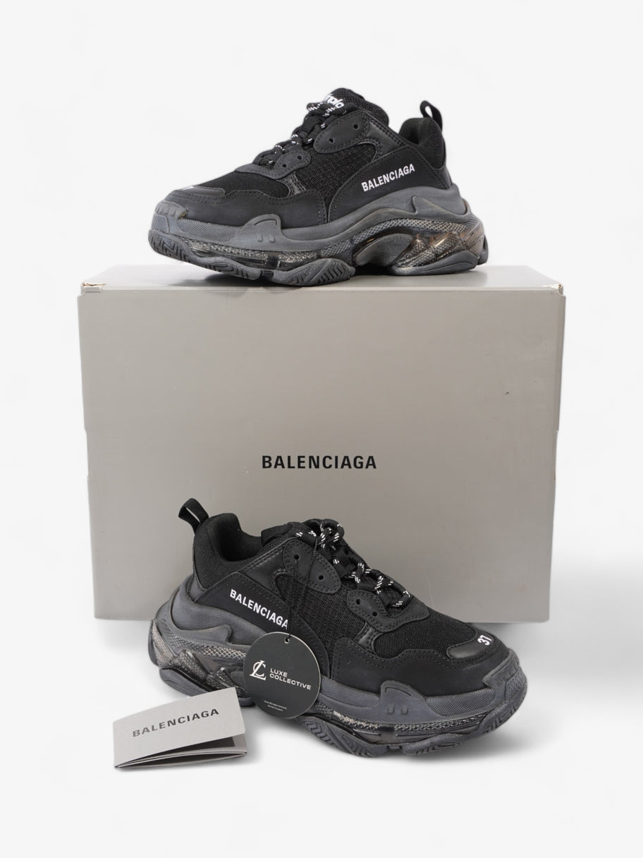 Balenciaga Triple S Black Clear Sole Mesh EU 37 UK 4 Luxe Collective