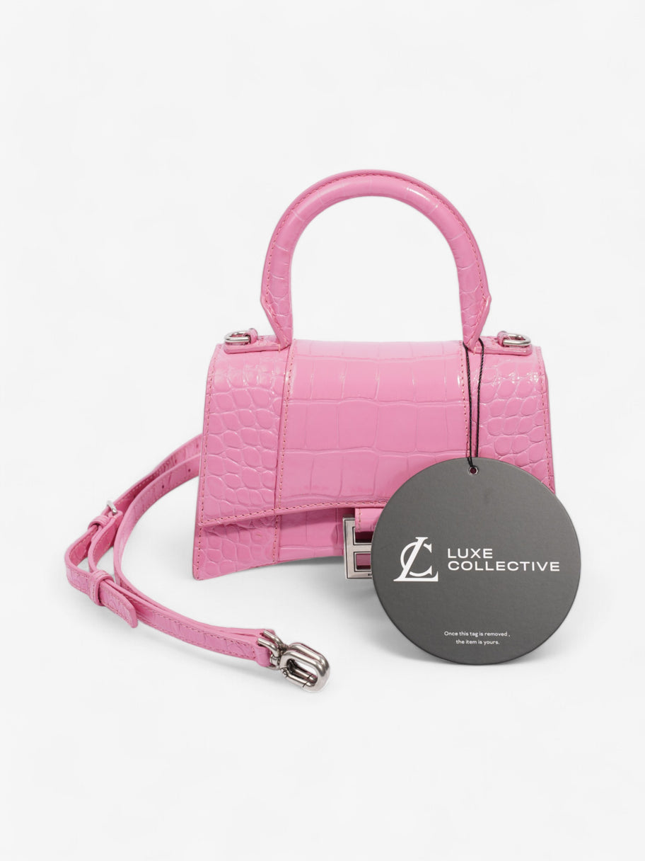 Balenciaga Hourglass Pink Embossed Leather XS Image 13