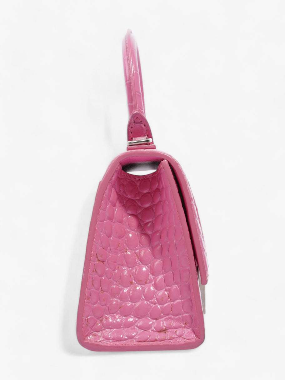 Balenciaga Hourglass Pink Embossed Leather XS Image 5