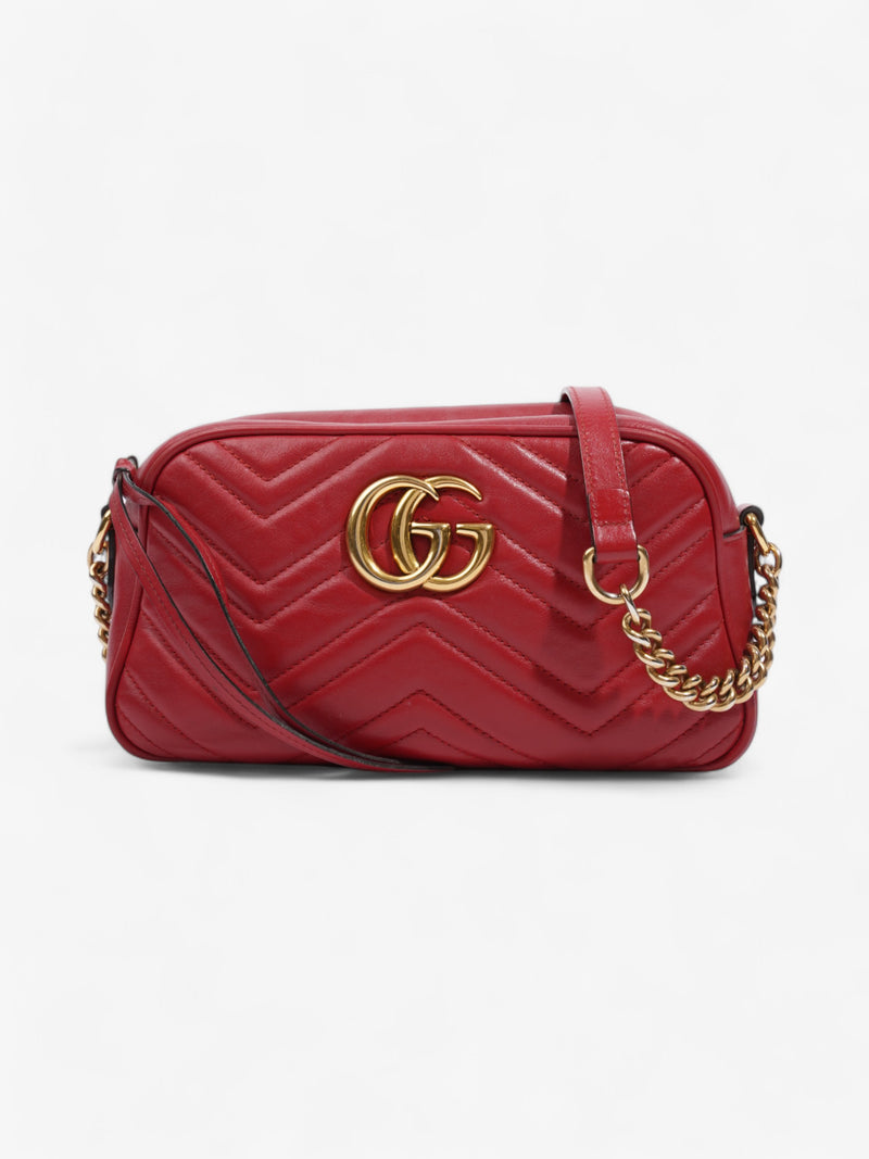  Gucci Marmont Red Matelasse Leather Small