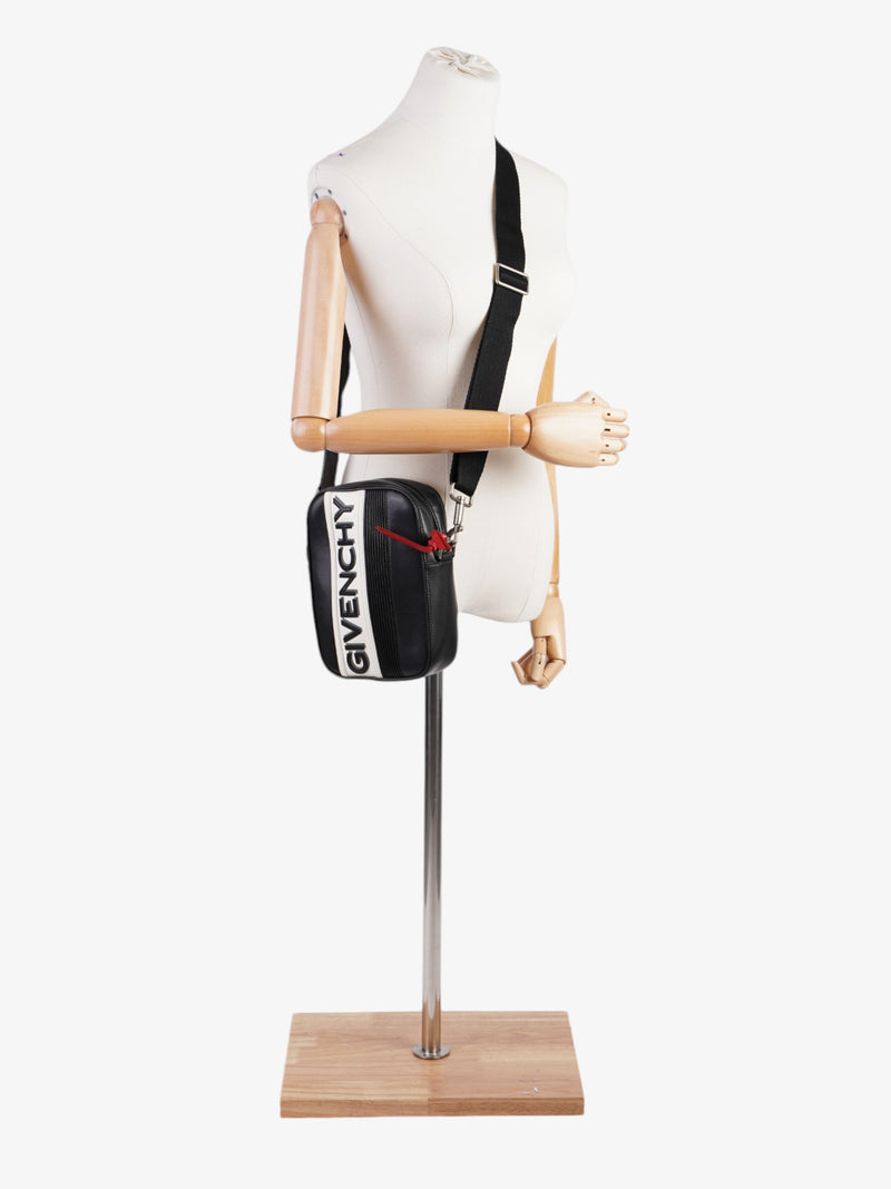  Givenchy Logo Crossbody Black / White Leather