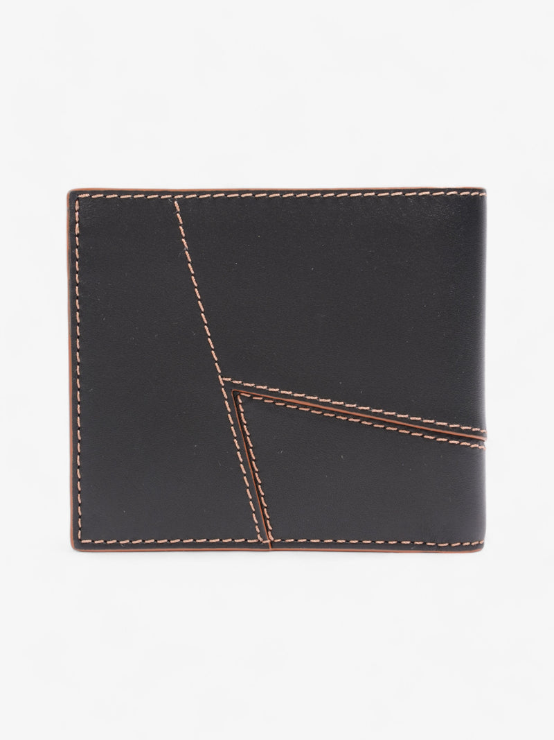  Loewe Puzzle Stitches Bifold Wallet Black / Brown Calfskin Leather