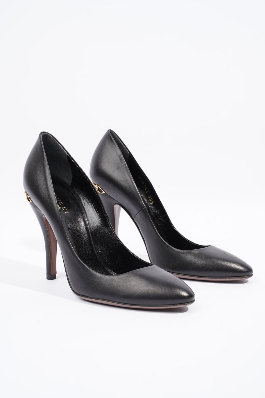 Charlotte Pumps 100 Black Leather EU 38.5 UK 5.5 Image 2