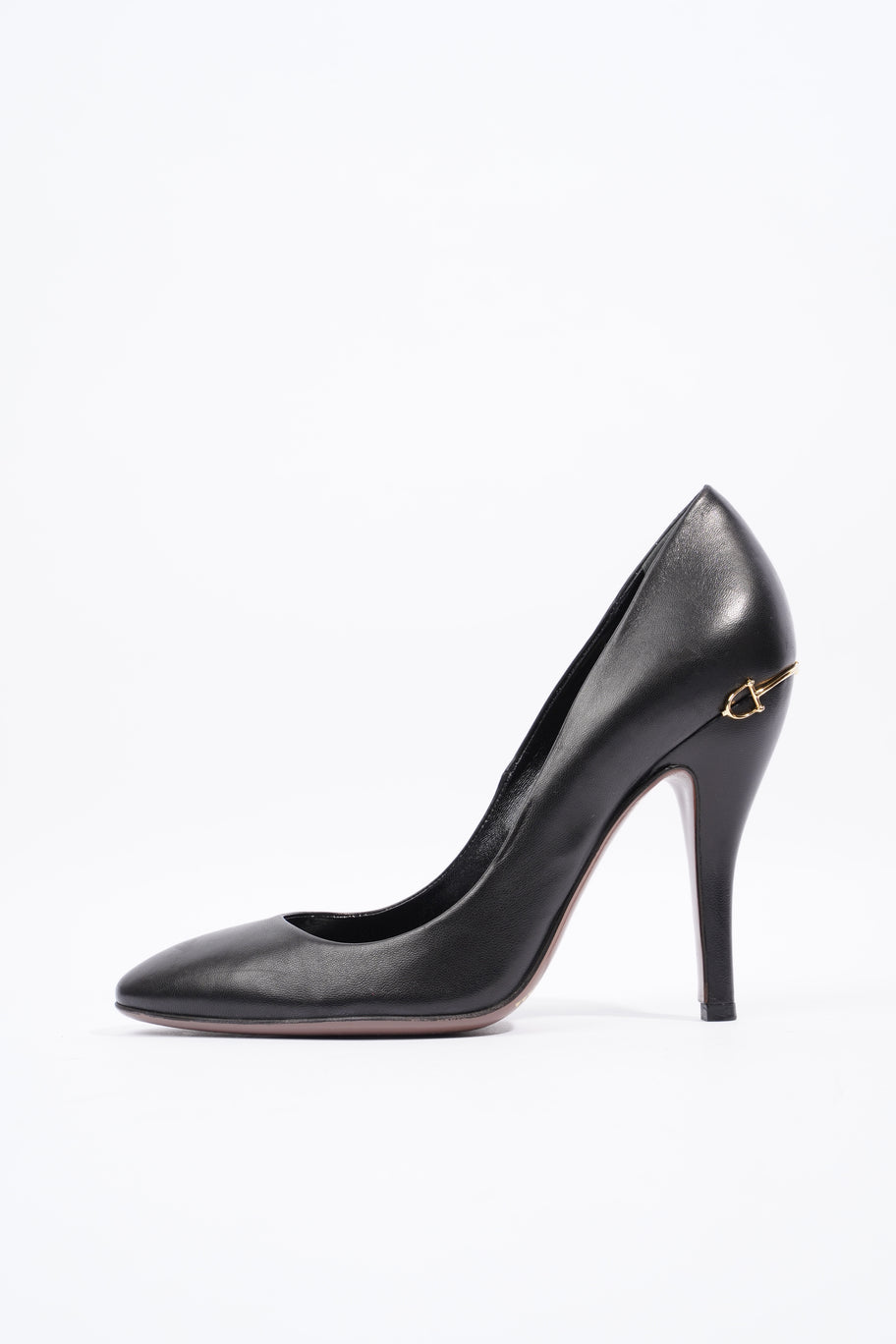 Charlotte Pumps 100 Black Leather EU 38.5 UK 5.5 Image 5