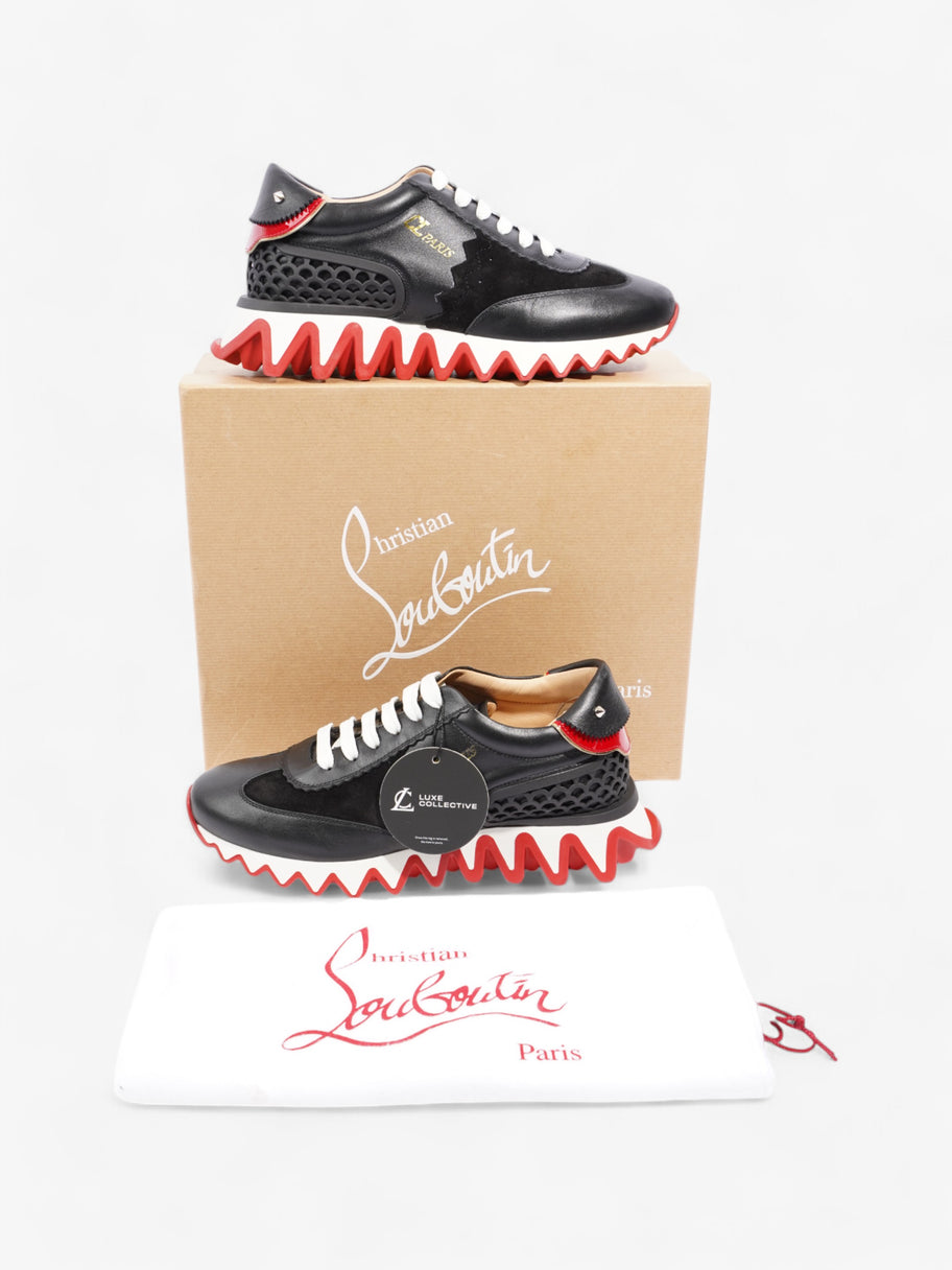 Christian Louboutin Loubi Shark Black / White / Red Calfskin Leather EU 37 UK 4 Image 10