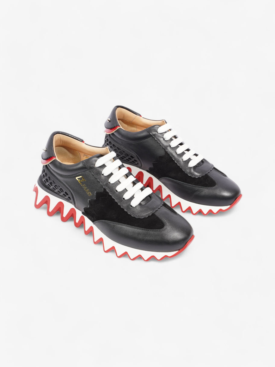 Christian Louboutin Loubi Shark Black / White / Red Calfskin Leather EU 37 UK 4 Image 2