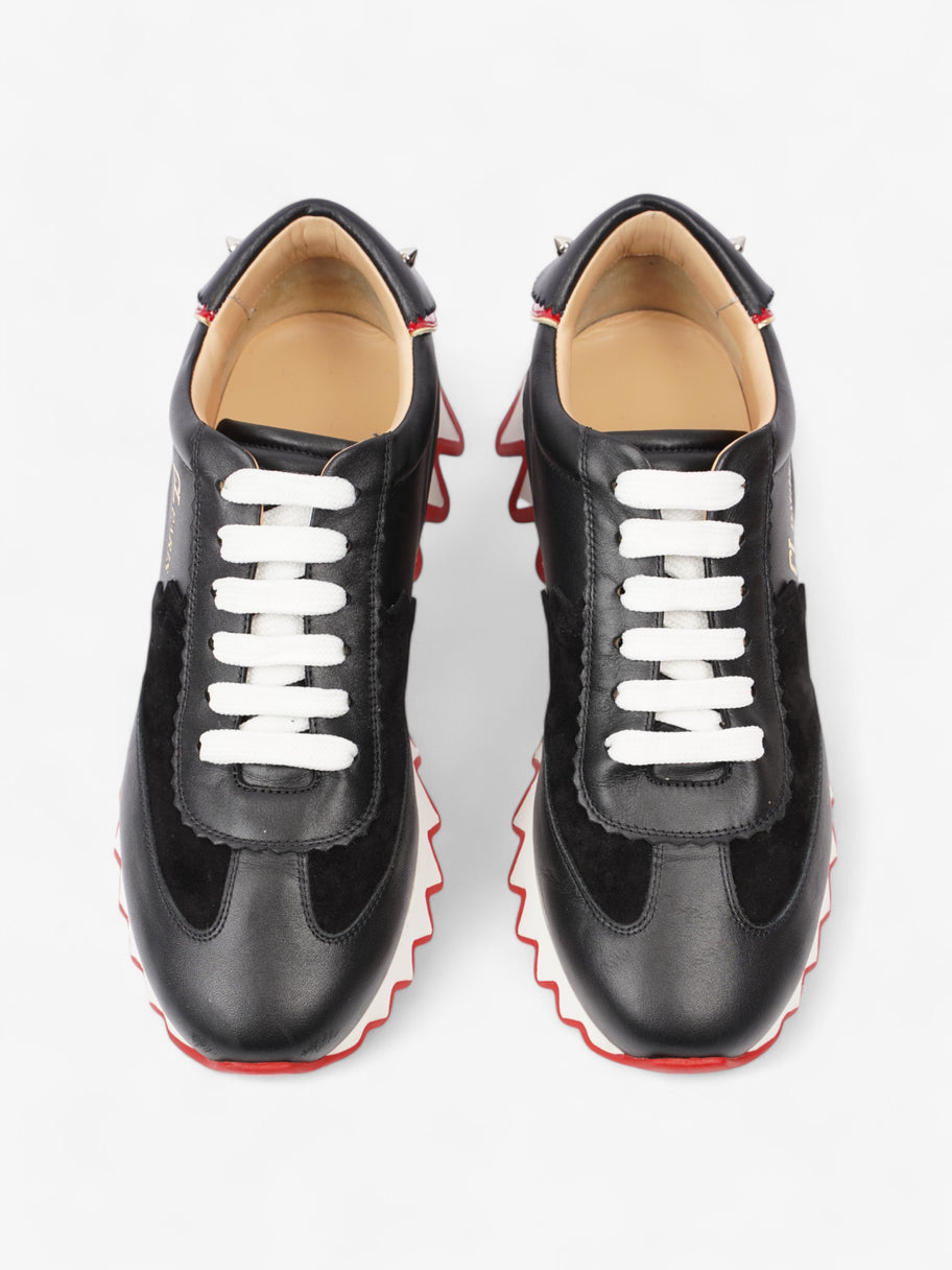 Christian Louboutin Loubi Shark Black / White / Red Calfskin Leather EU 37 UK 4 Image 8