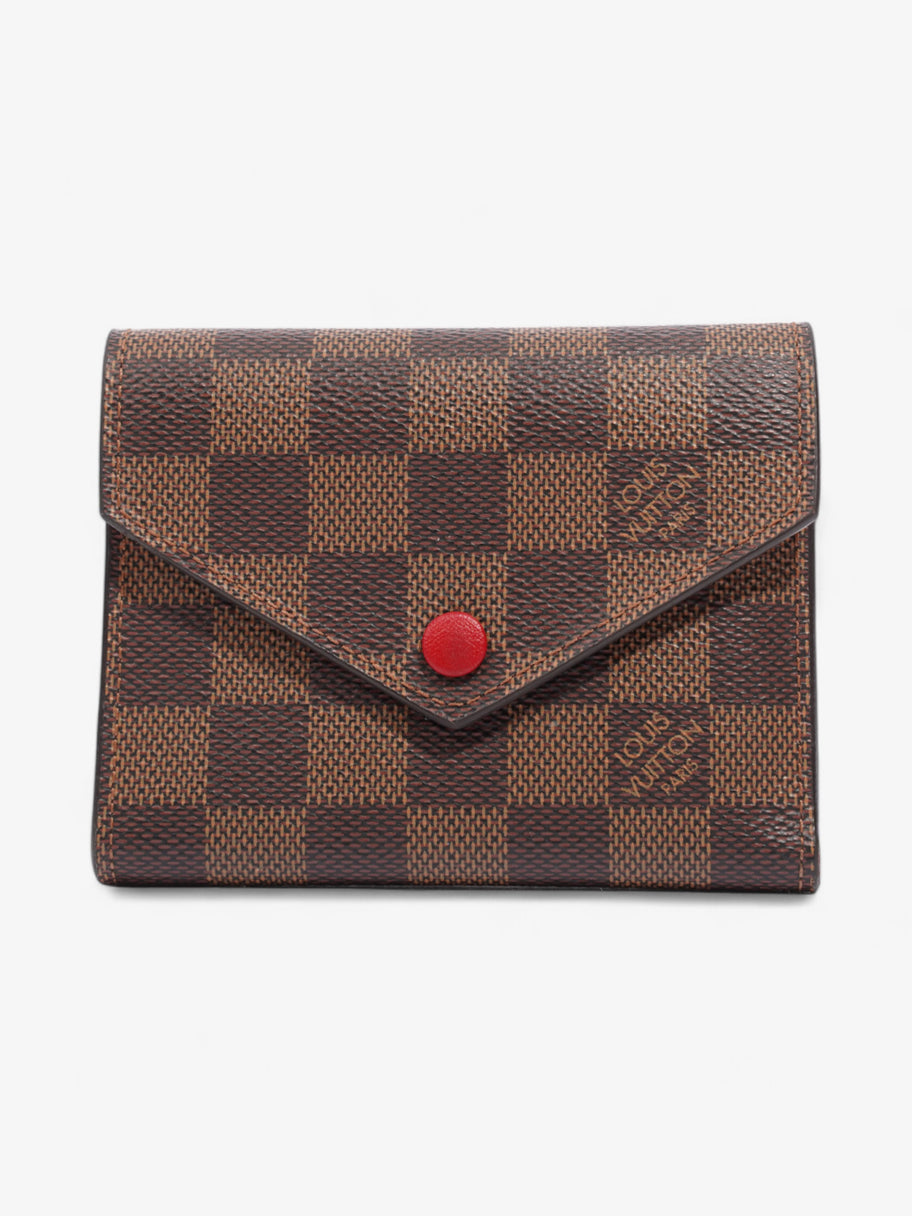 Louis Vuitton Victorine Wallet Damier Ebene / Red Canvas Image 1