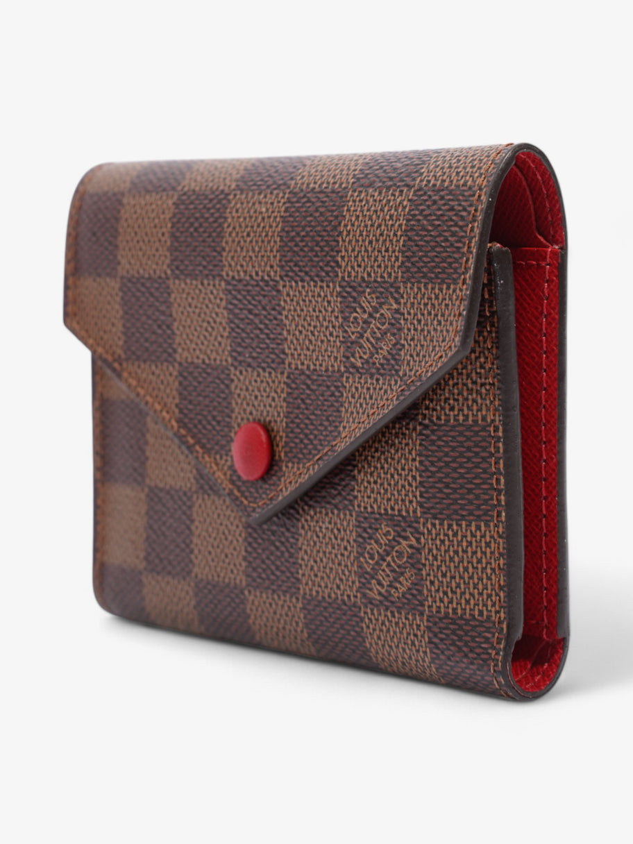 Louis Vuitton Victorine Wallet Damier Ebene / Red Canvas Image 3