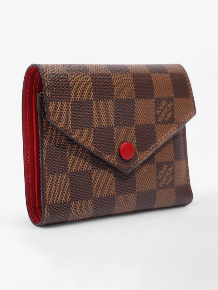 Louis Vuitton Victorine Wallet Damier Ebene / Red Canvas Image 4