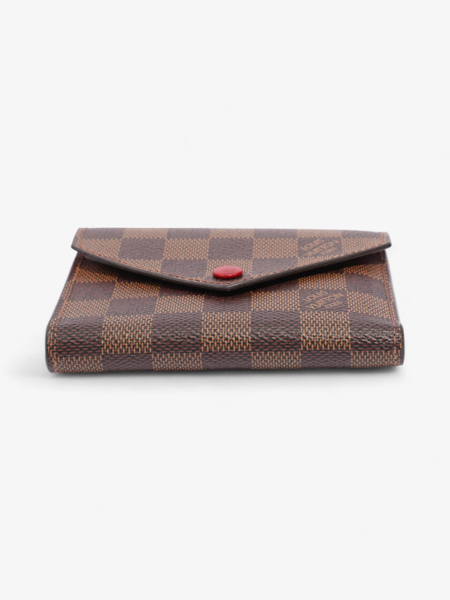 Louis Vuitton Victorine Wallet Damier Ebene / Red Canvas Image 5