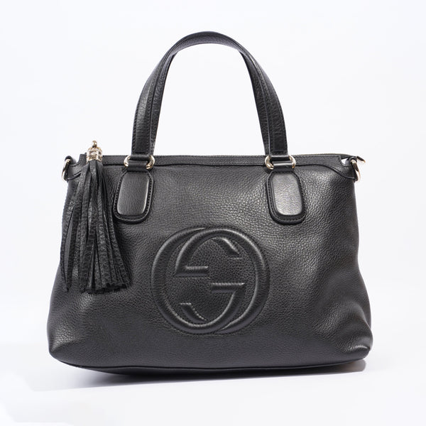 Soho 2Way Bag Black Leather | Luxe Collective