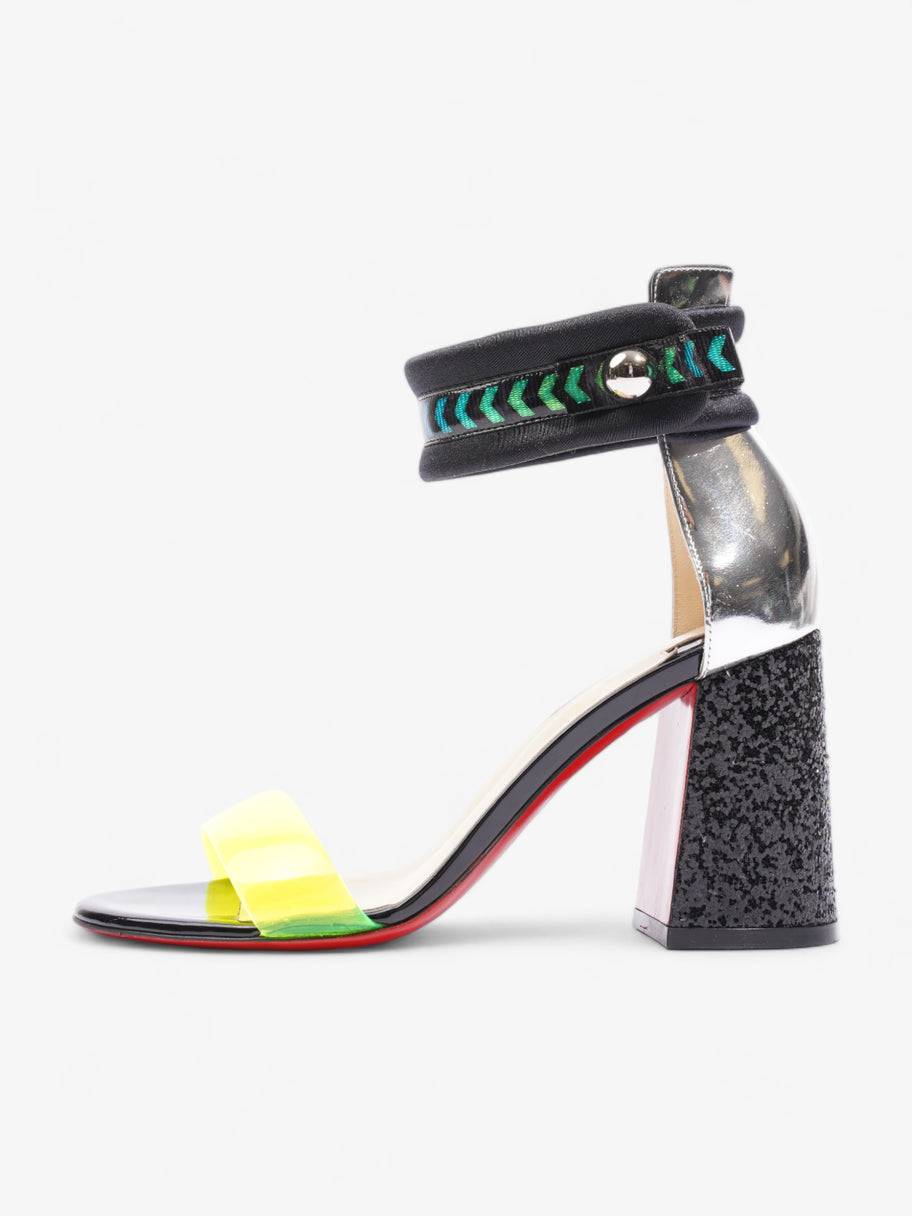 Christian Louboutin Tennis Elbow  85mm Black / Green PVC EU 35 UK 2 Image 5