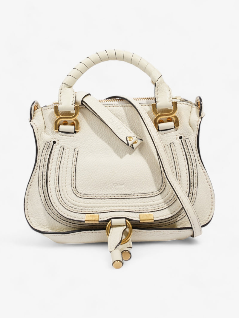  Chloe Marcie Natural White Calfskin Leather Mini