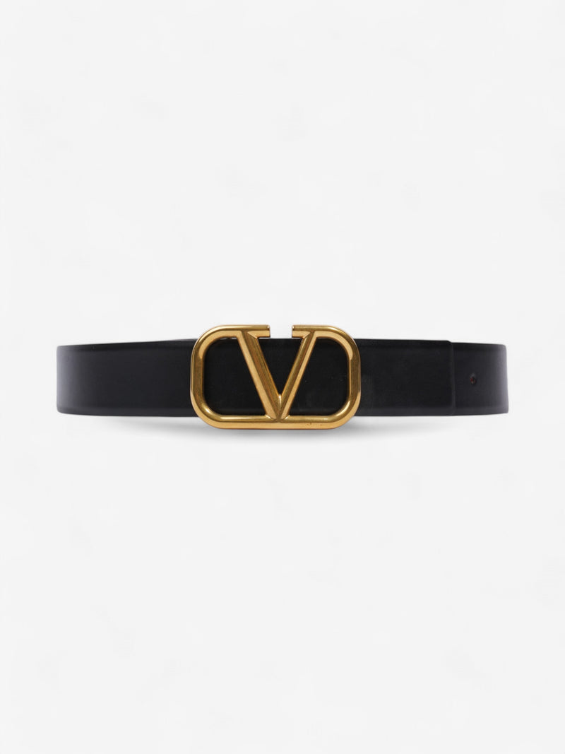  Valentino Reversible Belt Black / Red Leather 90cm 36