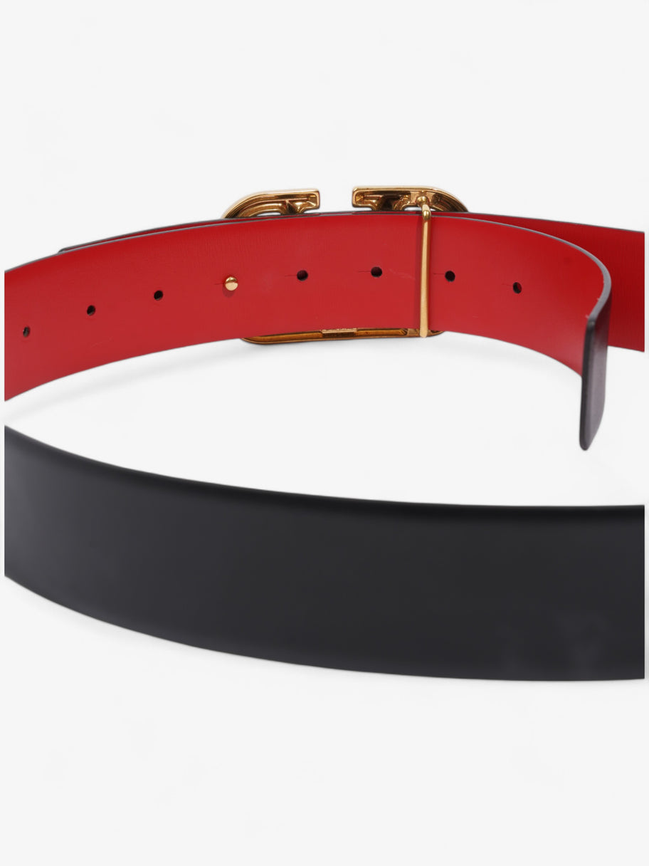 Valentino Reversible Belt Black / Red Leather 90cm 36