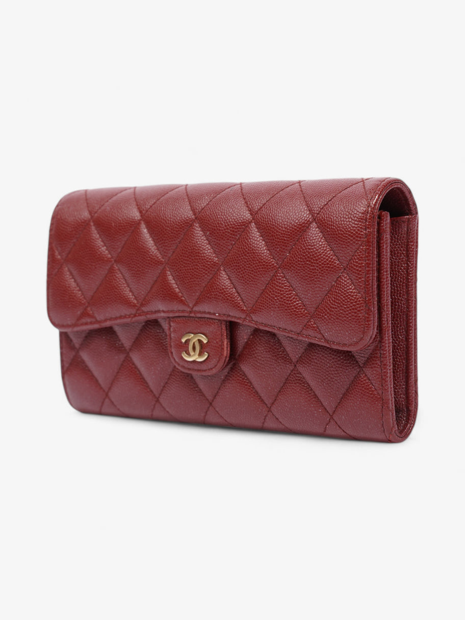 Chanel trifold wallet caviar sale