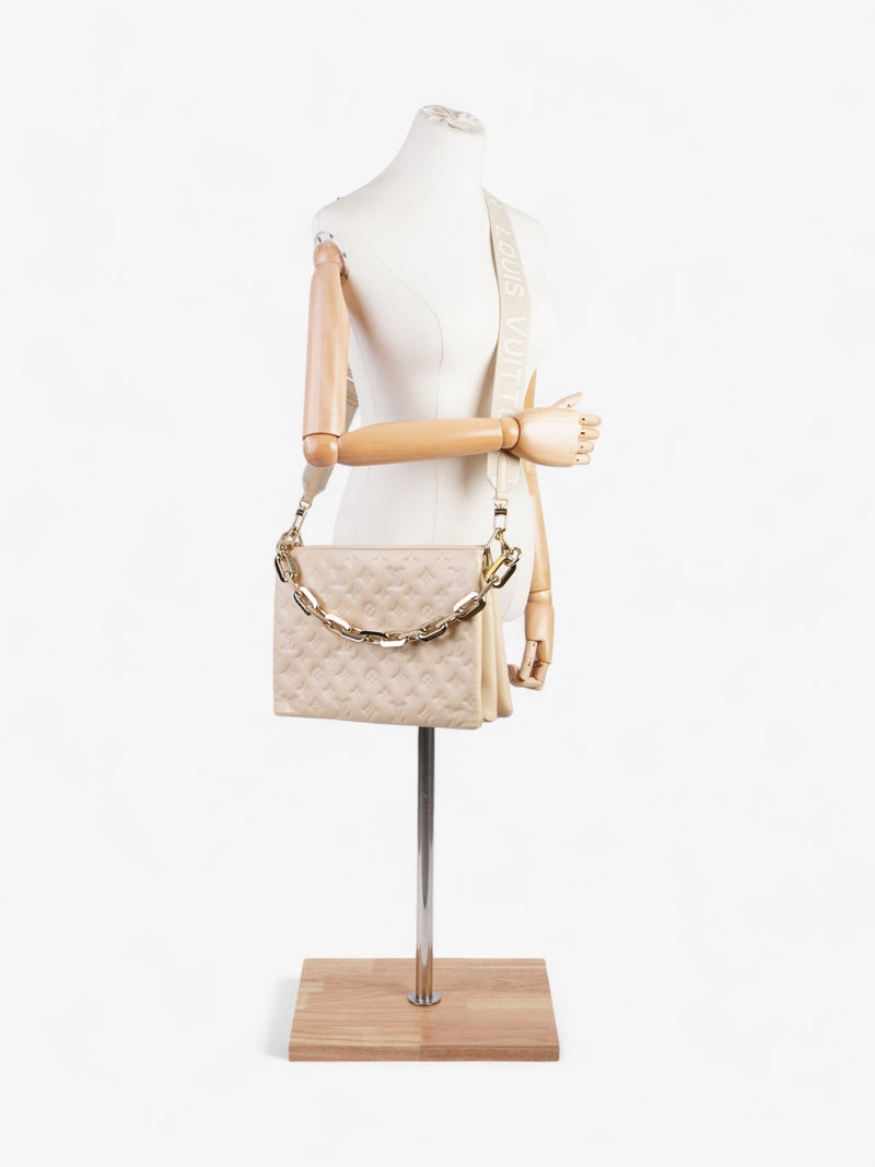  Louis Vuitton Coussin Light Beige Lambskin Leather MM