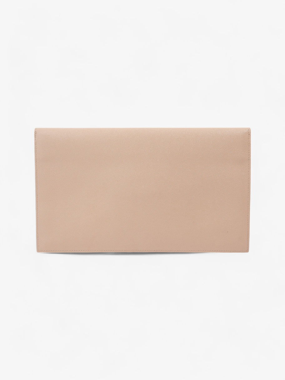 Saint Laurent Uptown Clutch Dark Beige Grained Leather Image 4