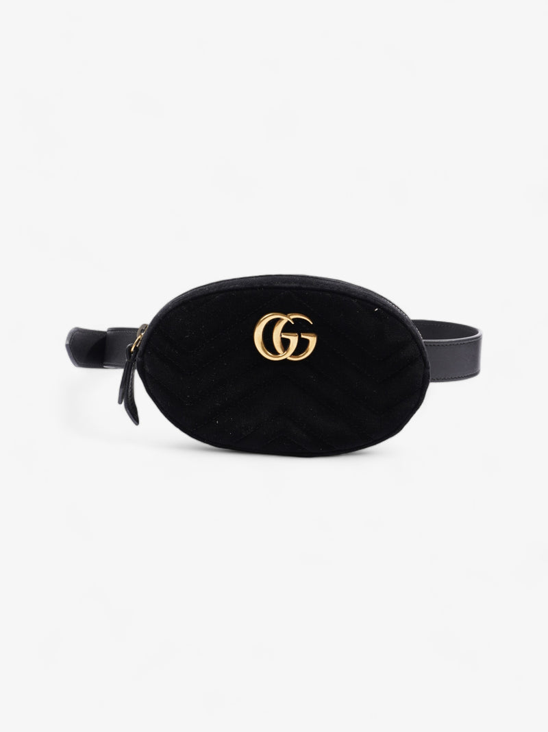  Gucci Marmont Belt Bag Black Velvet