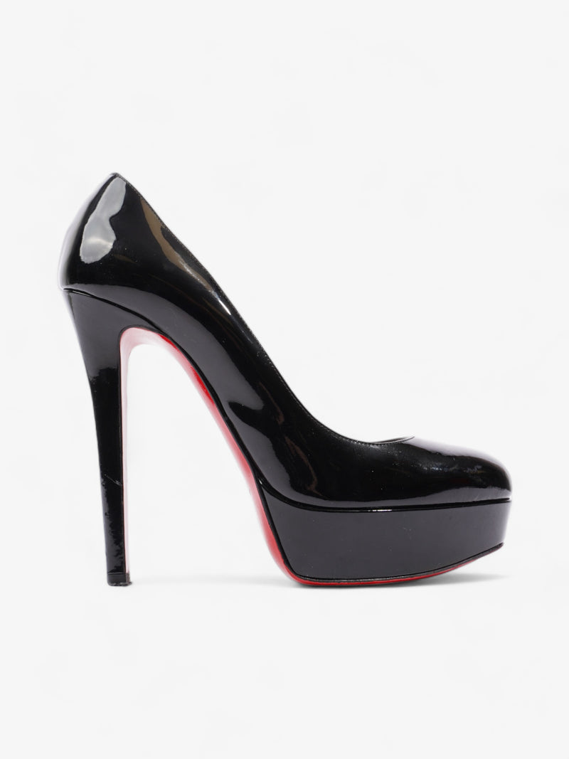  Christian Louboutin Bianca 140mm Black Patent Leather EU 38 UK 5