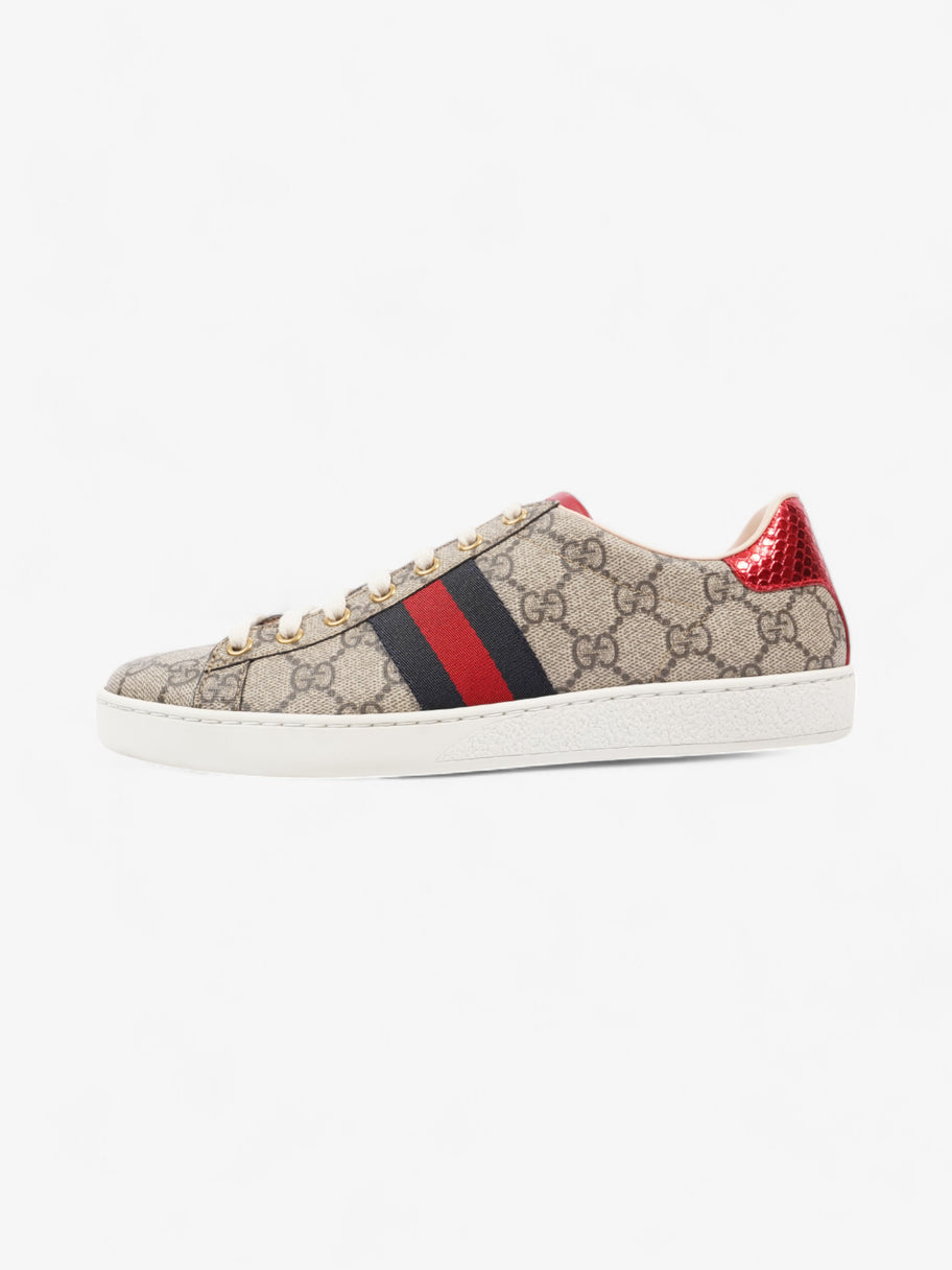 Gucci GG Supreme Ace Beige  / Navy / Red Canvas EU 38 UK 5 Image 5