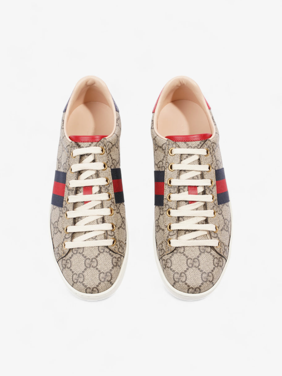 Gucci GG Supreme Ace Beige  / Navy / Red Canvas EU 38 UK 5 Image 8