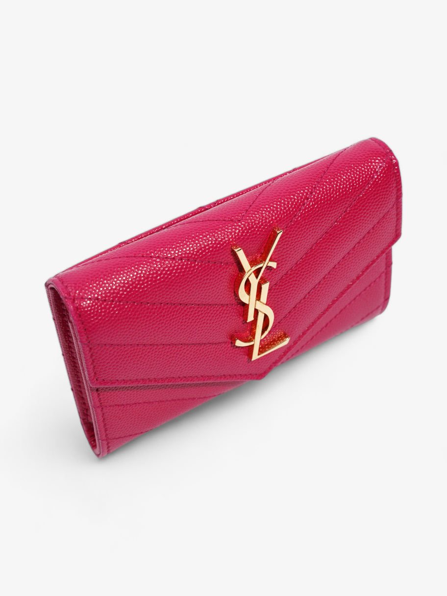 Saint Laurent Monogram Envelope Wallet Bubblegum Pink Calfskin Leather Small Image 6