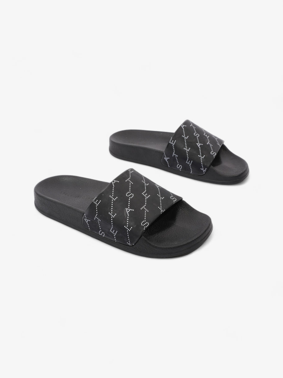 Logo Slides Black / White Rubber EU 35 UK 2 Image 2