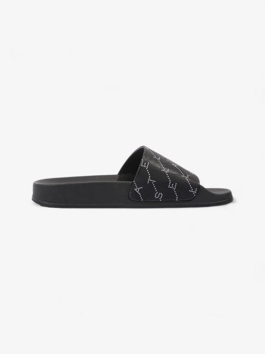 Logo Slides Black / White Rubber EU 35 UK 2 Image 4