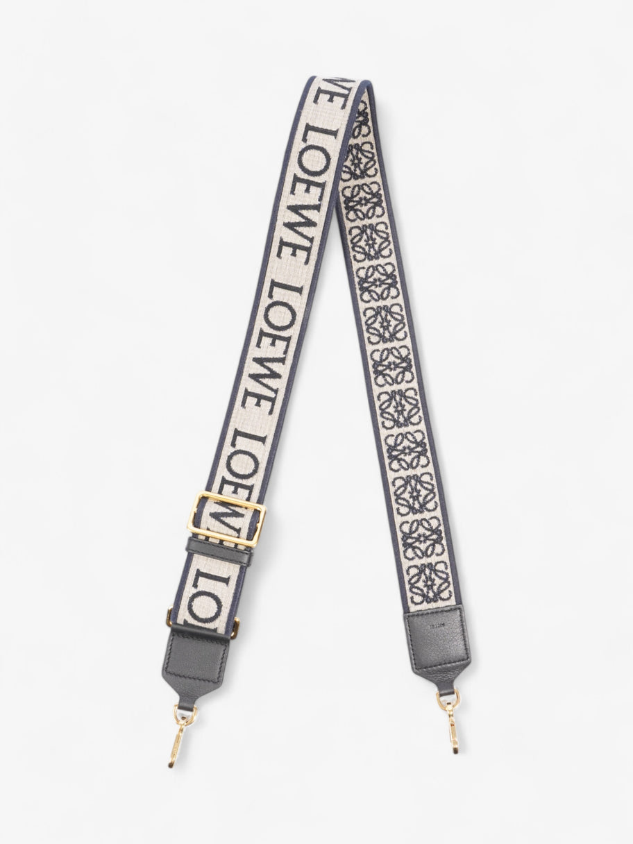 Loewe Bag Strap Beige / Blue Canvas Image 1