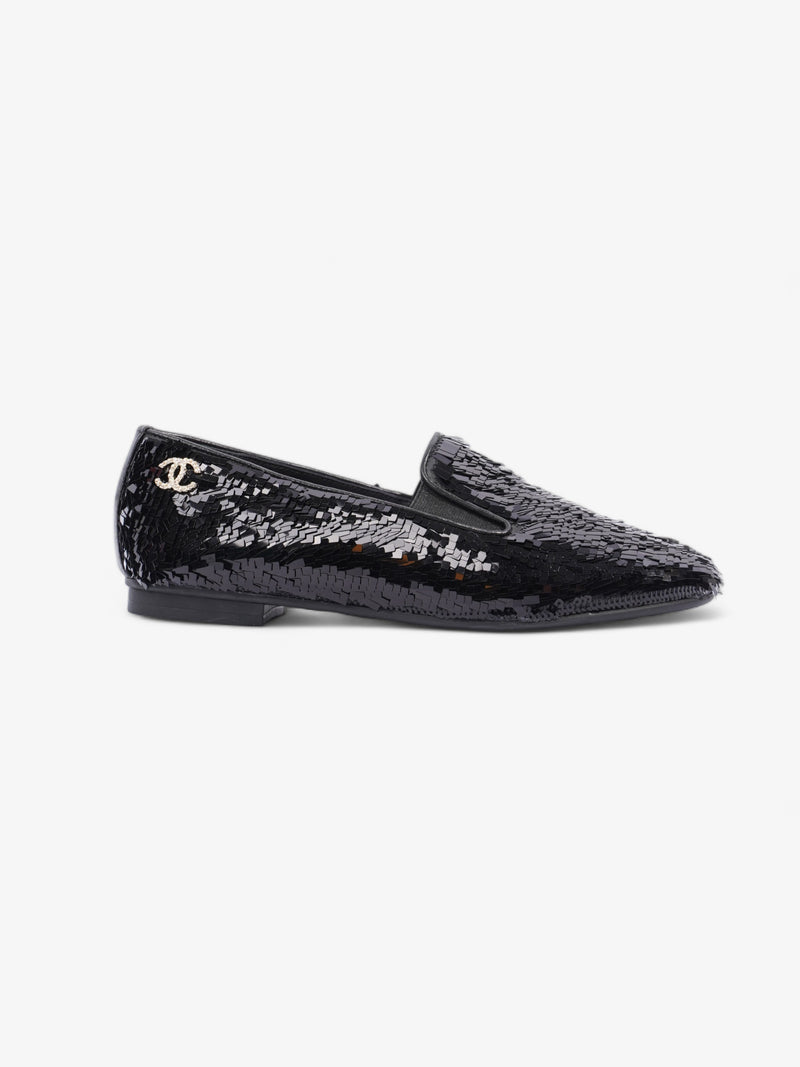  Loafer Black Sequin EU 36.5 UK 3.5